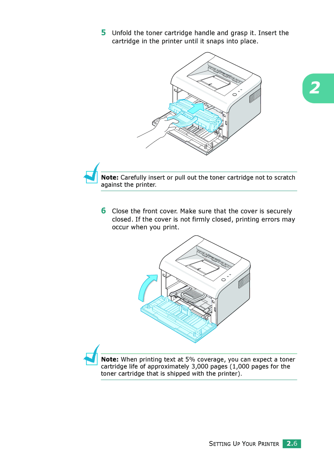 Samsung ML-2010 Series manual Setting UP Your Printer 