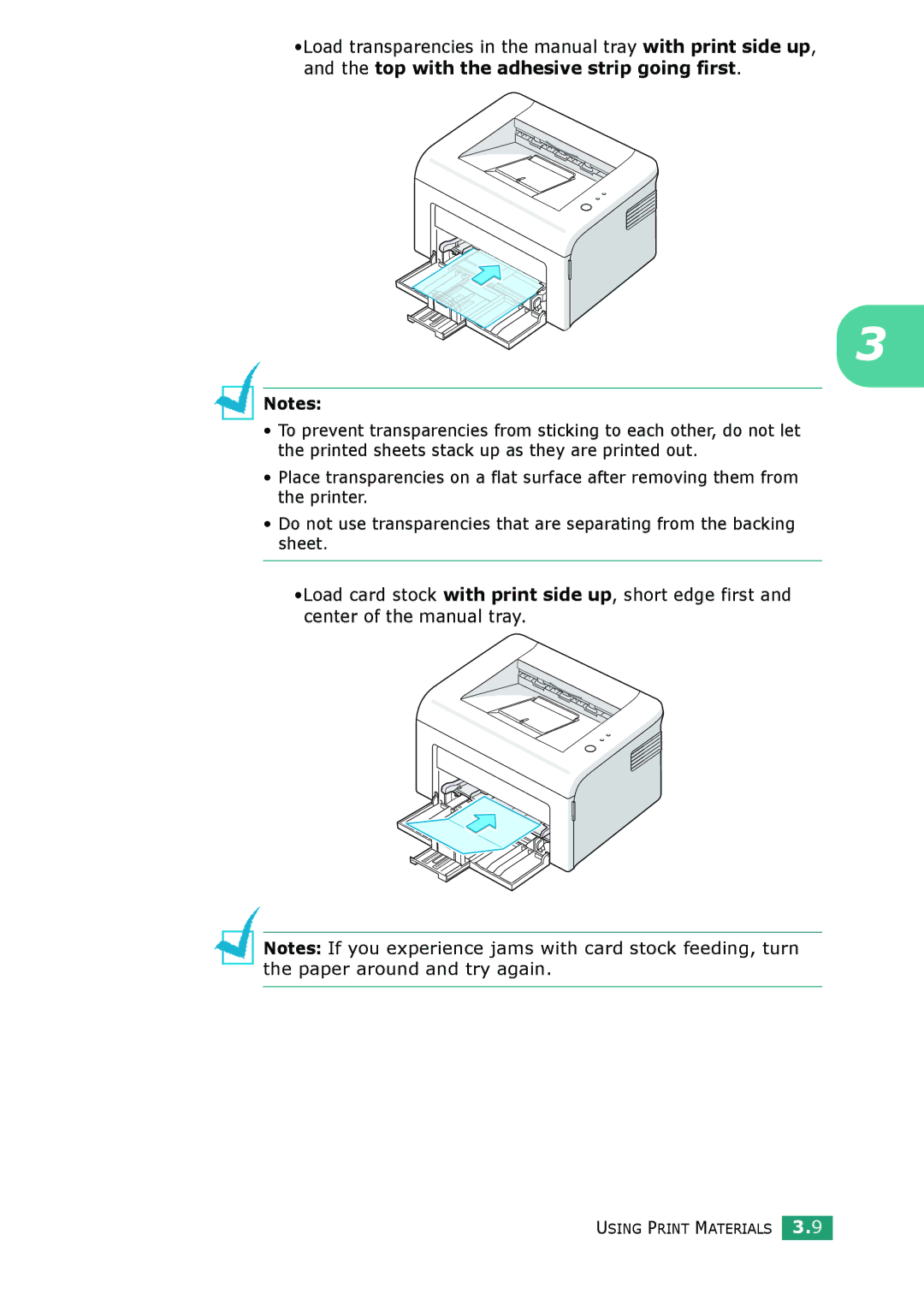 Samsung ML-2010 Series manual Using Print Materials 