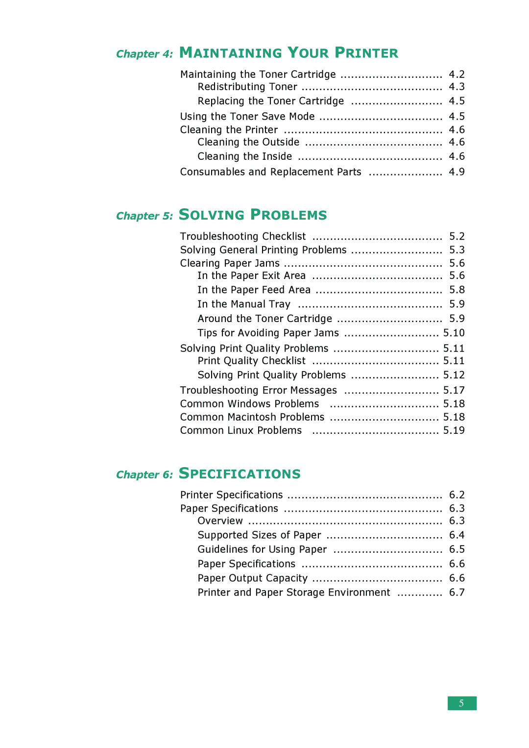 Samsung ML-2010 Series manual Redistributing Toner Replacing the Toner Cartridge, Cleaning the Outside Cleaning the Inside 