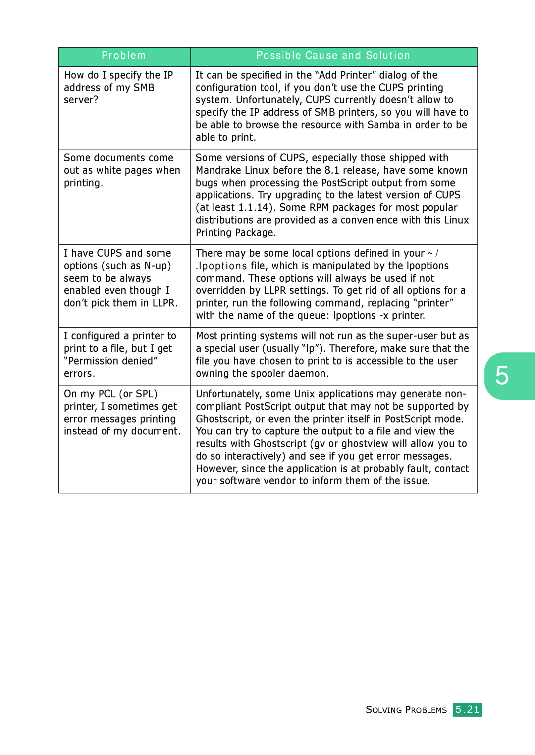 Samsung ML-2010 Series manual Printing, Print to a file, but I get, Permission denied, Printer, I sometimes get 