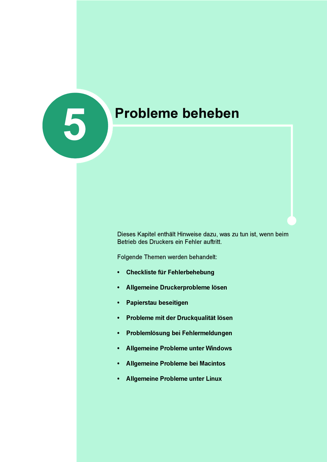 Samsung ML-2010 Series manual Probleme beheben 