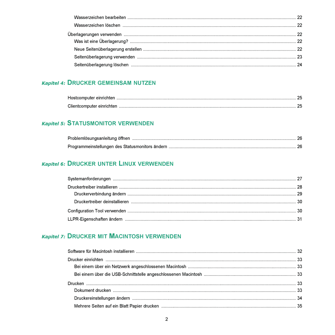 Samsung ML-2010 Series manual Kapitel 6 Drucker Unter Linux Verwenden, Hostcomputer einrichten Clientcomputer einrichten 