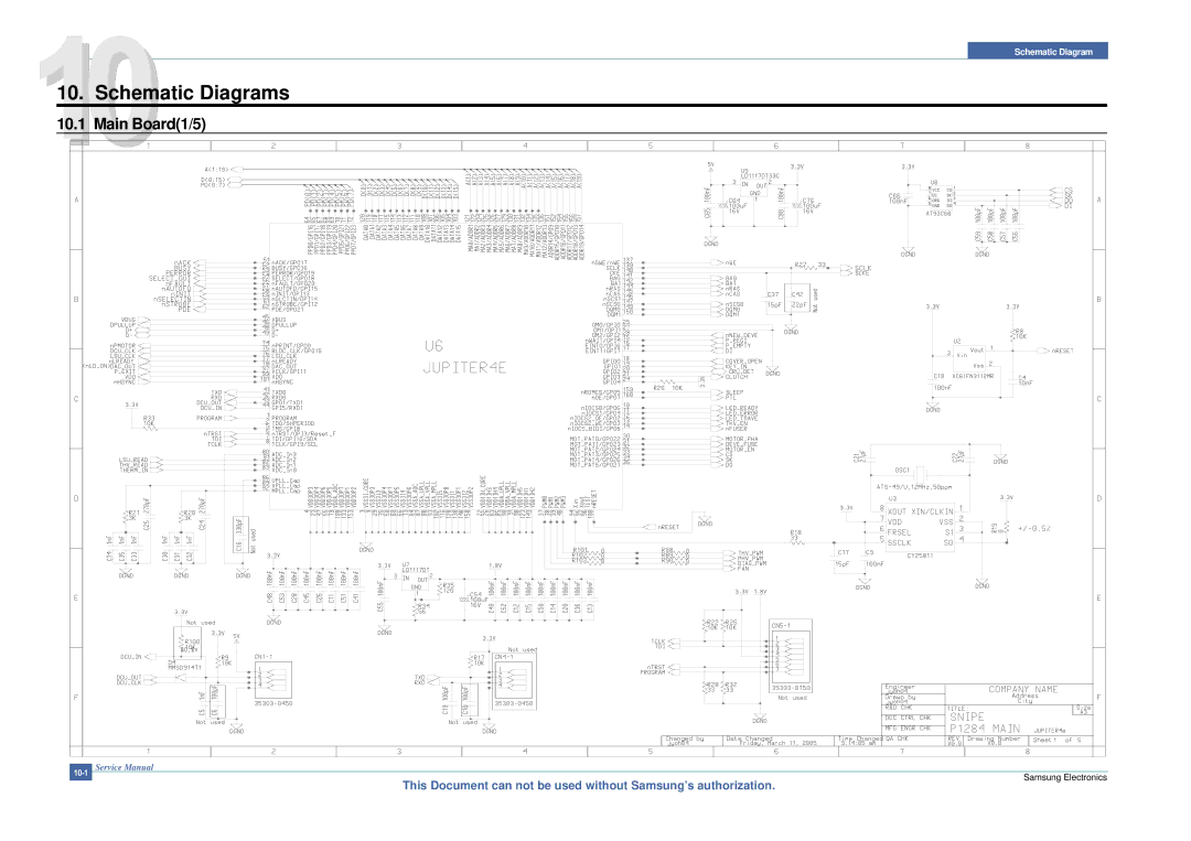 Samsung ML-2015/XEV manual Schematic Diagrams 