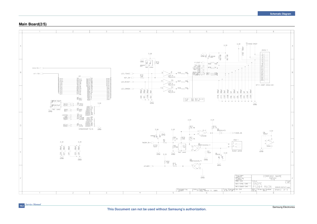 Samsung ML-2015/XEV manual Main Board2/5 