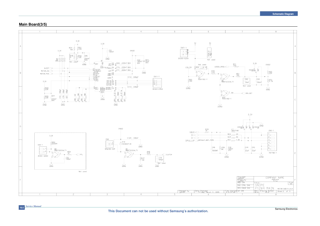 Samsung ML-2015/XEV manual Main Board3/5 