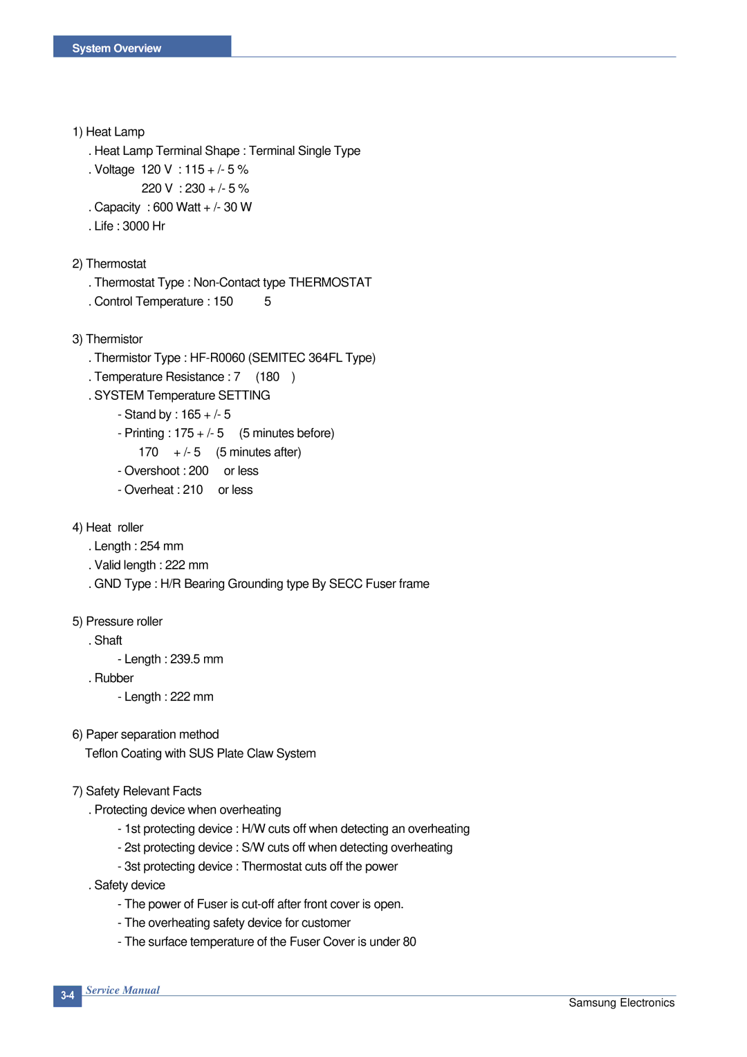 Samsung ML-2015/XEV manual System Overview 