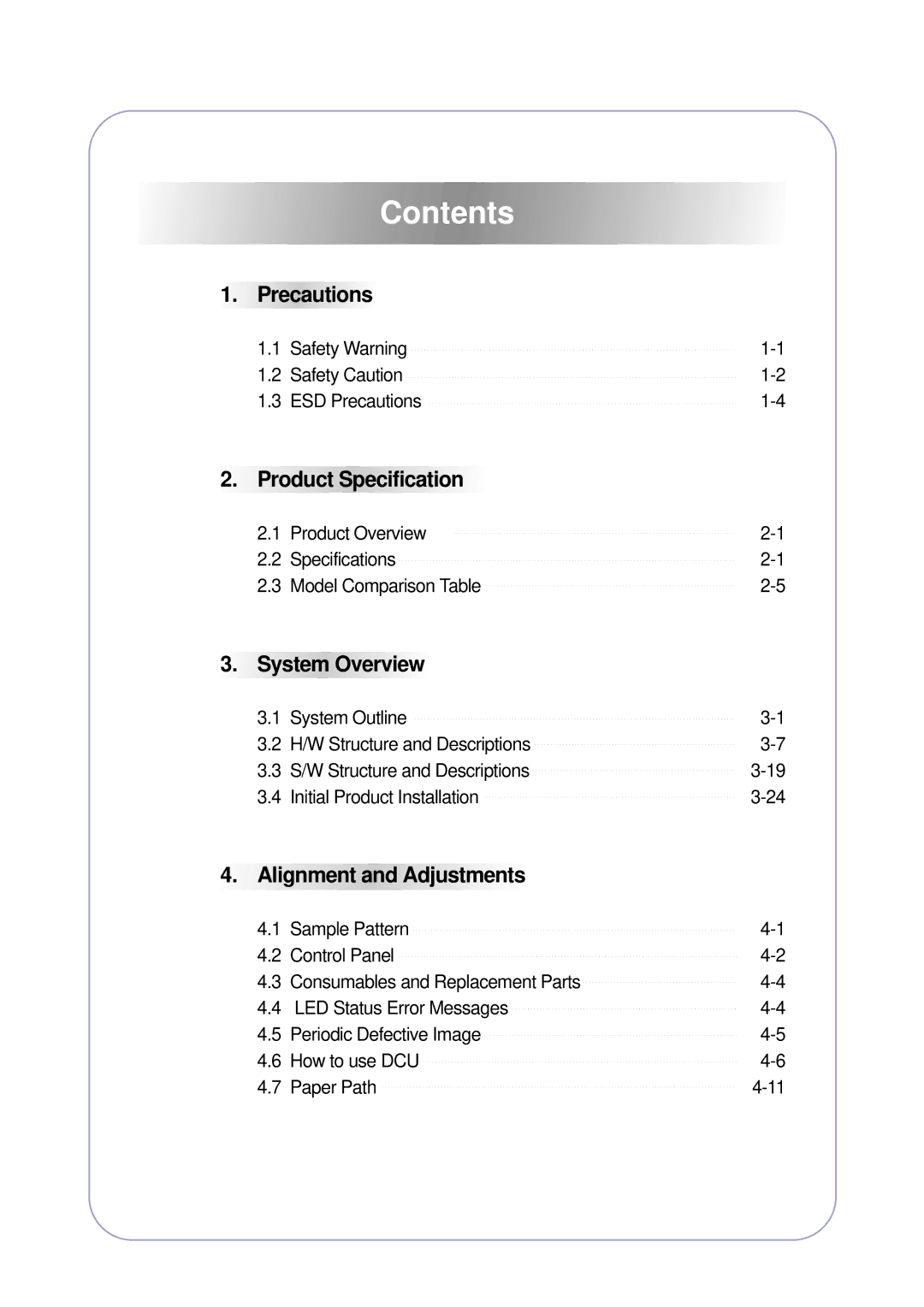 Samsung ML-2015/XEV manual Contents 