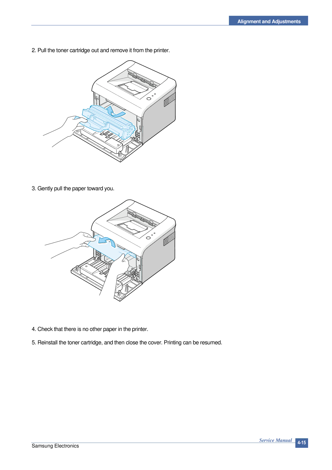 Samsung ML-2015/XEV manual Samsung Electronics 