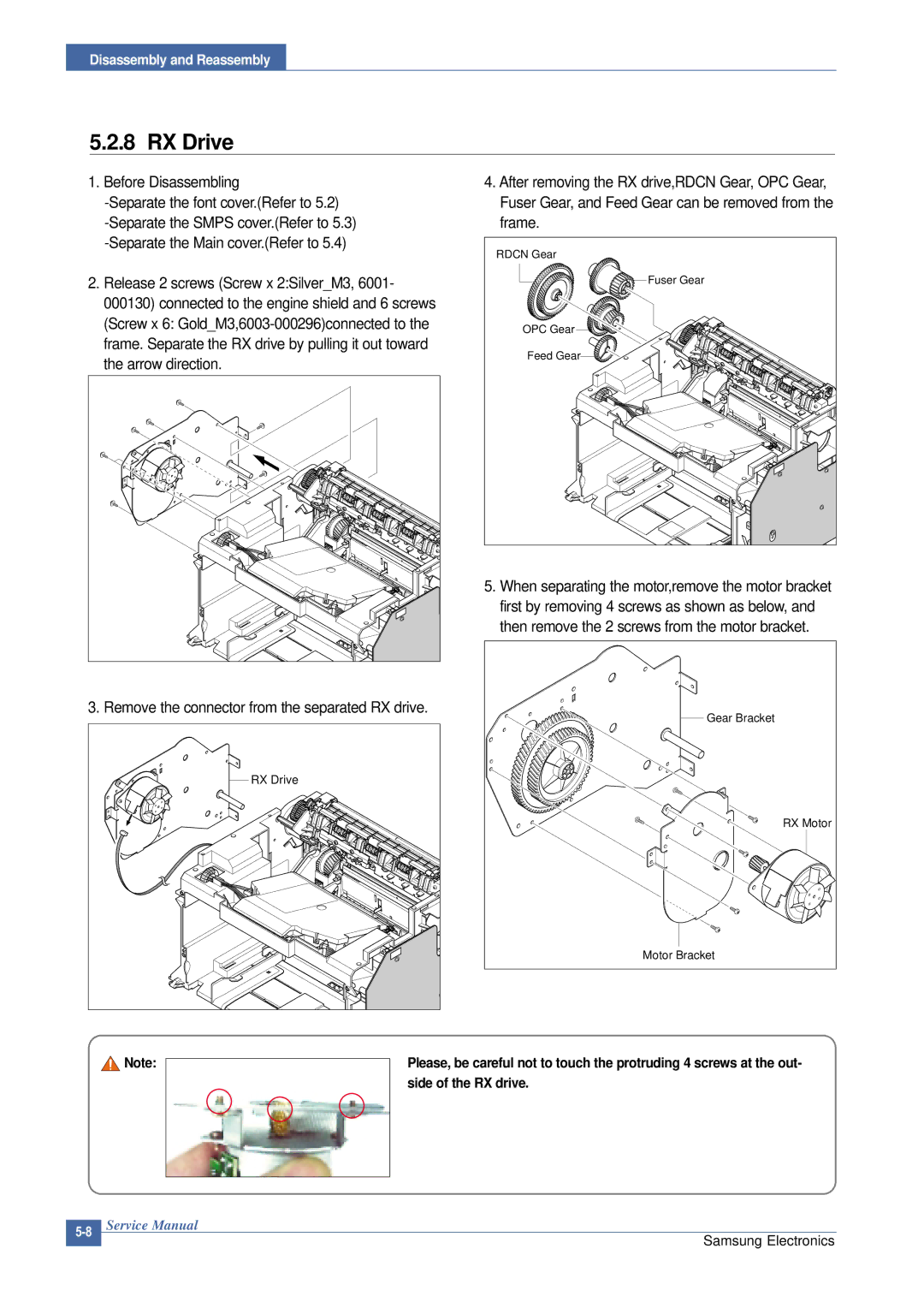 Samsung ML-2015/XEV manual RX Drive 