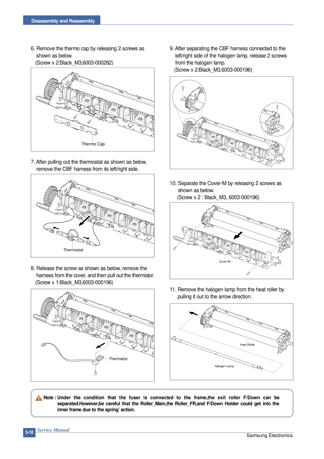 Samsung ML-2015/XEV manual Thermo Cap 