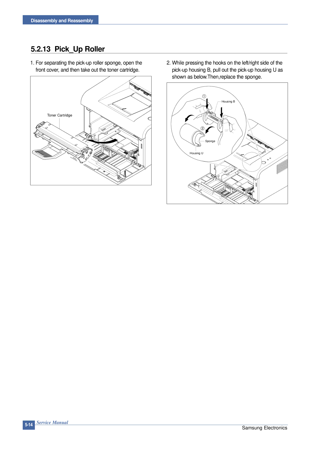 Samsung ML-2015/XEV manual PickUp Roller 