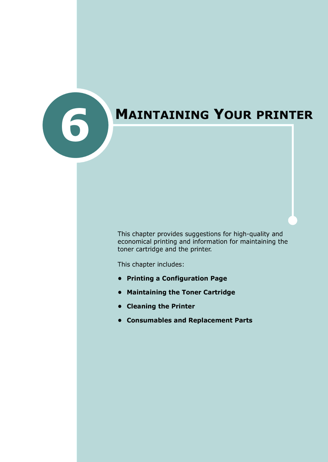 Samsung ML-2150 manual Maintaining Your Printer 