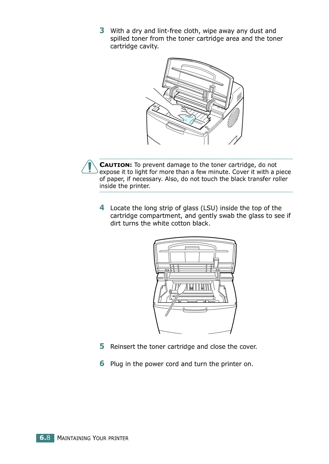 Samsung ML-2150 manual Maintaining Your Printer 