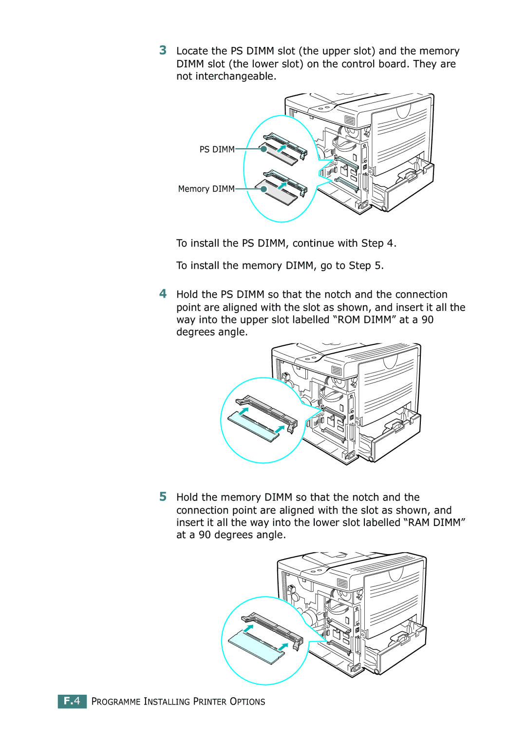 Samsung ML-2150 manual PS Dimm 