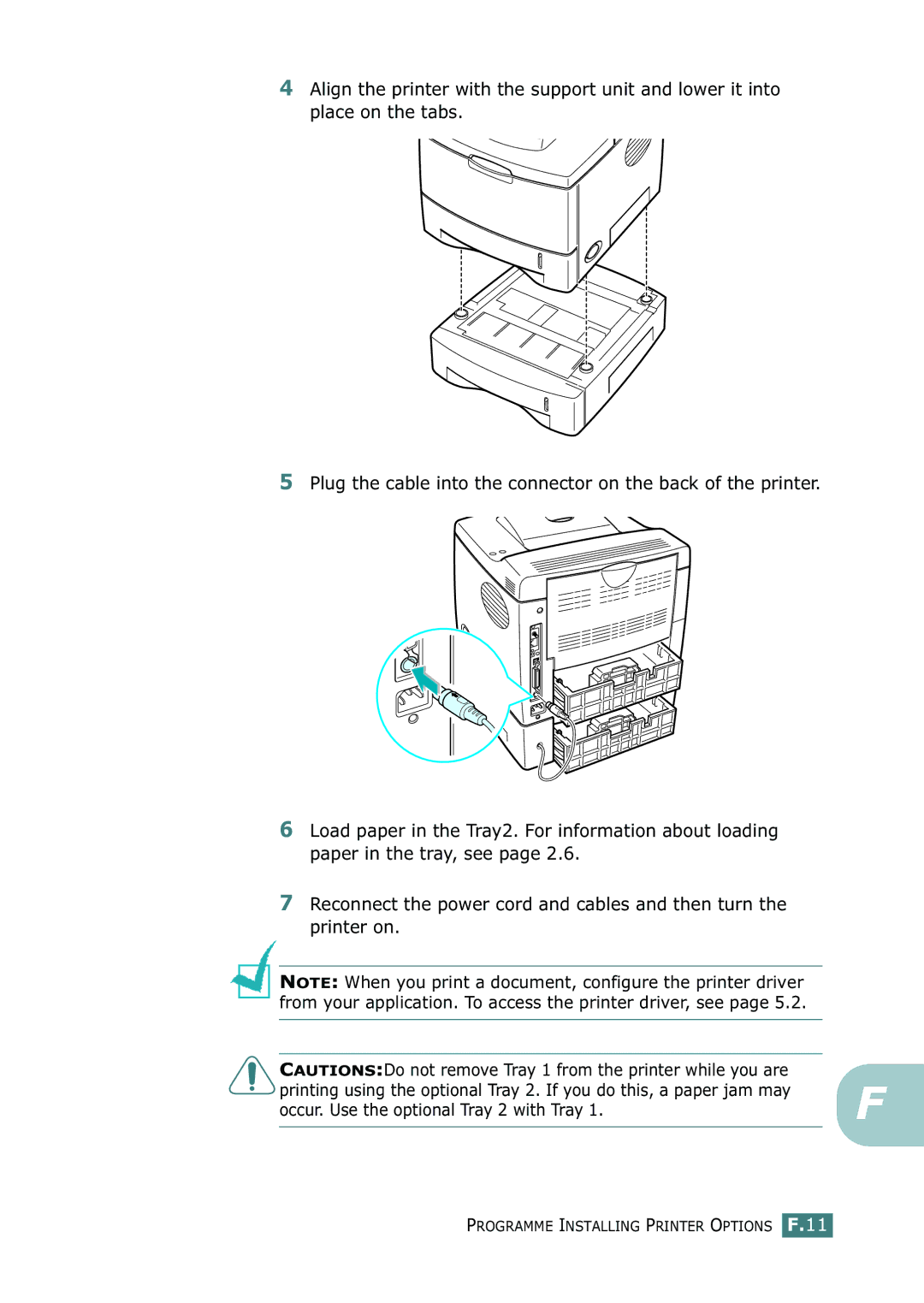 Samsung ML-2150 manual Occur. Use the optional Tray 2 with Tray 