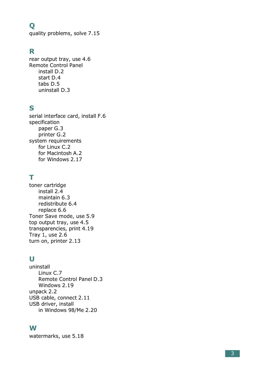 Samsung ML-2150 manual Quality problems, solve 