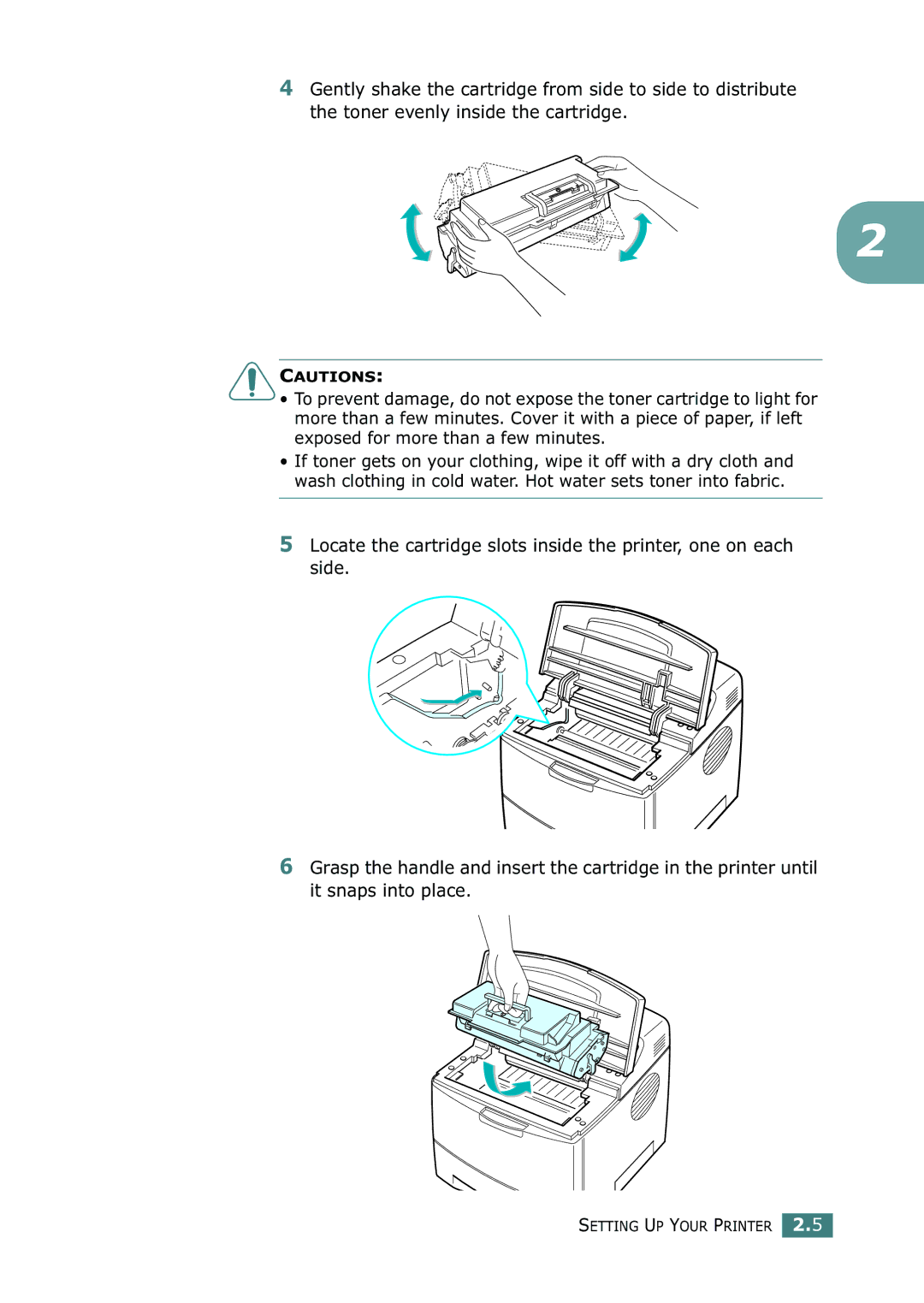 Samsung ML-2150 manual Setting UP Your Printer 