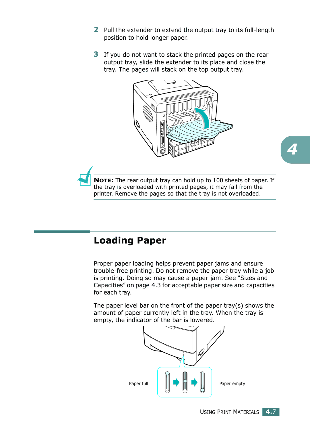 Samsung ML-2150 manual Paper full Paper empty 