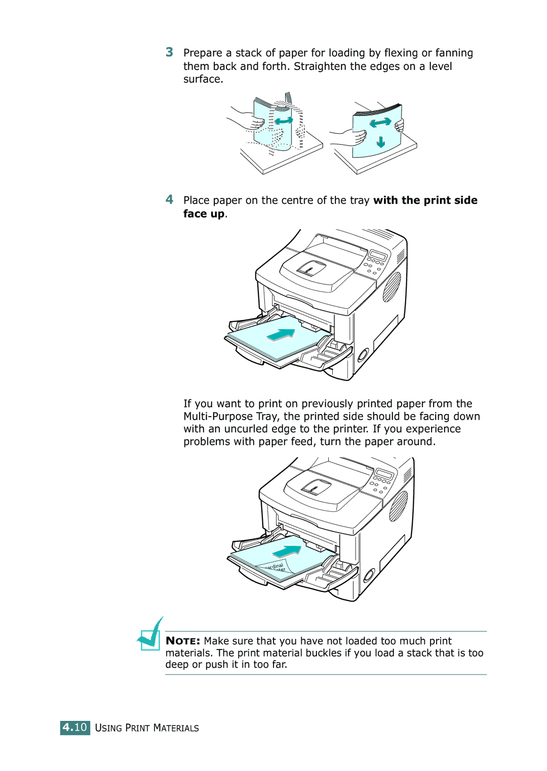 Samsung ML-2150 manual Using Print Materials 