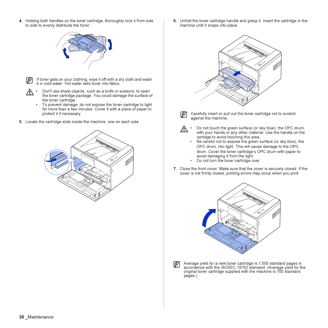 Samsung ML-2240 manual Maintenance 