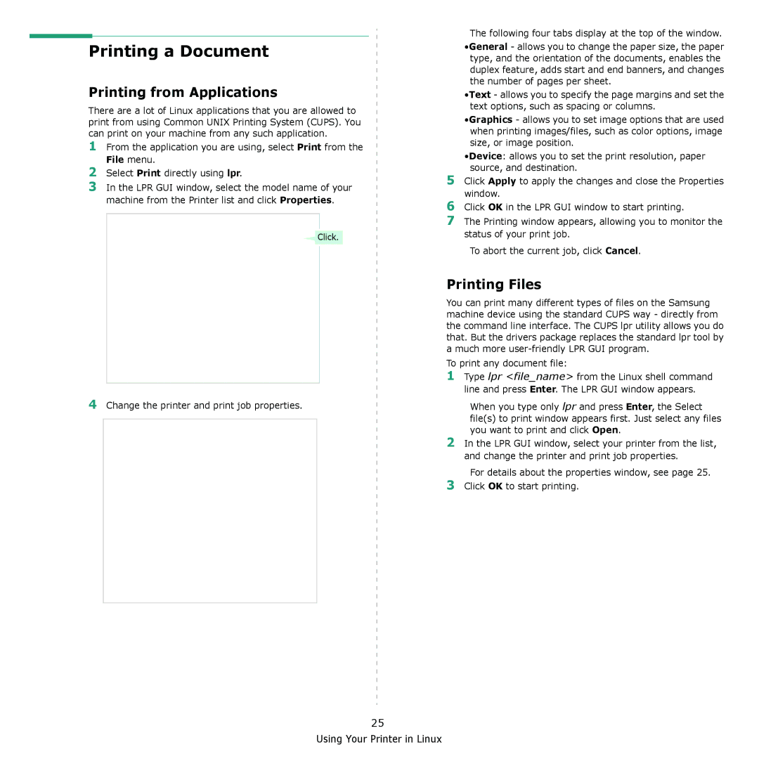 Samsung ML-2240 manual Printing from Applications, Printing Files, File menu 