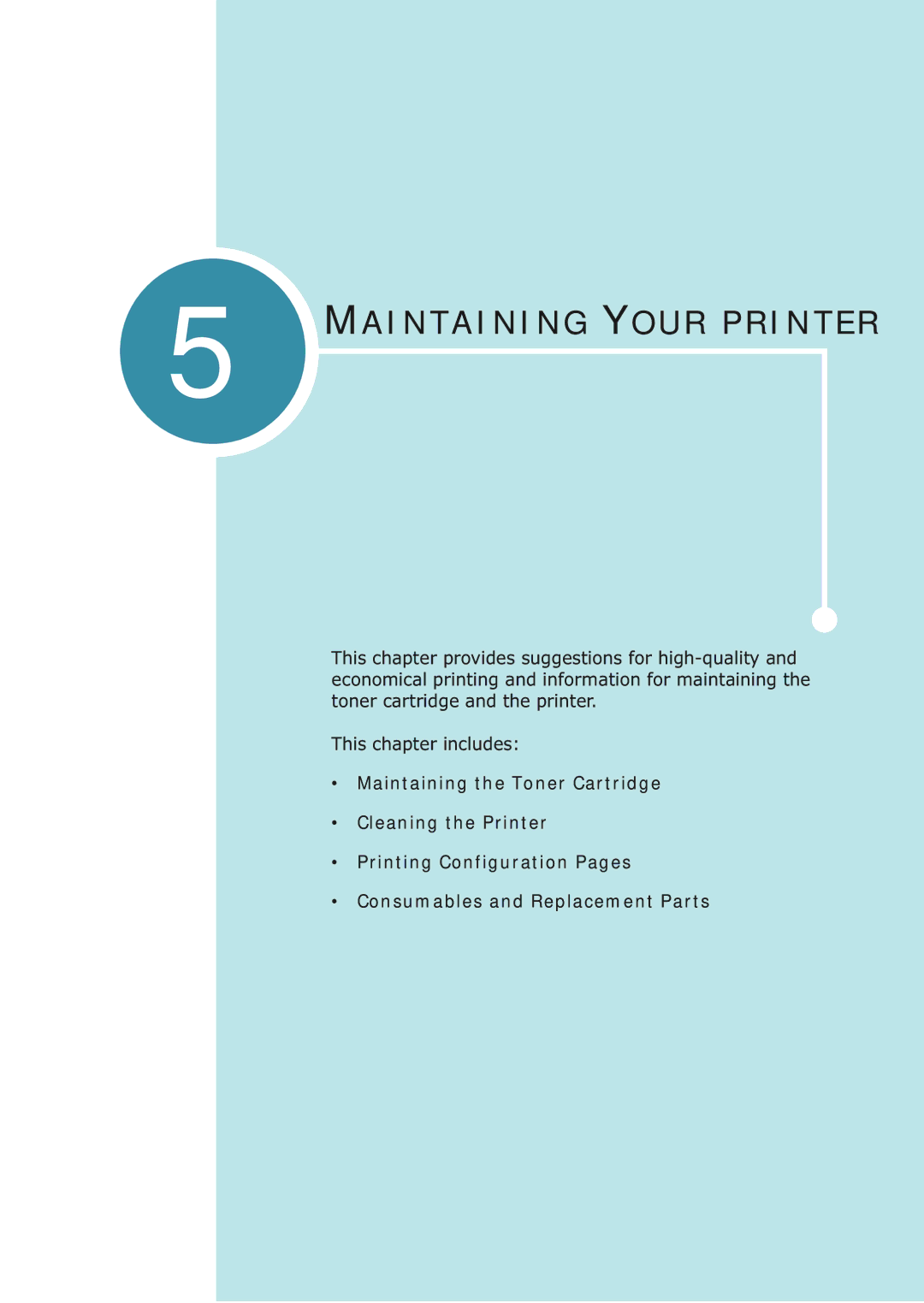 Samsung ML-2251NP manual Maintaining Your Printer 