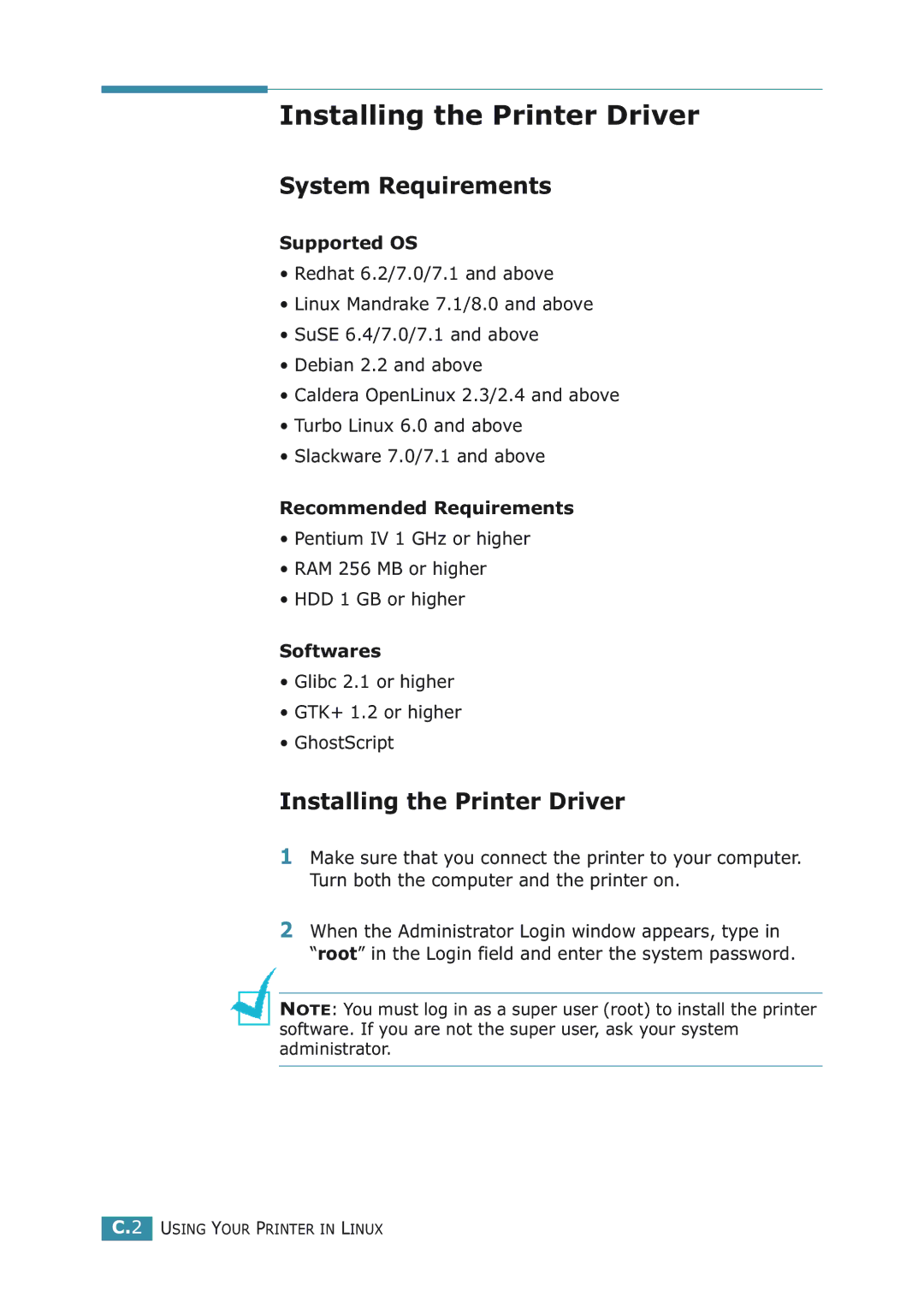 Samsung ML-2251NP manual Installing the Printer Driver, System Requirements 