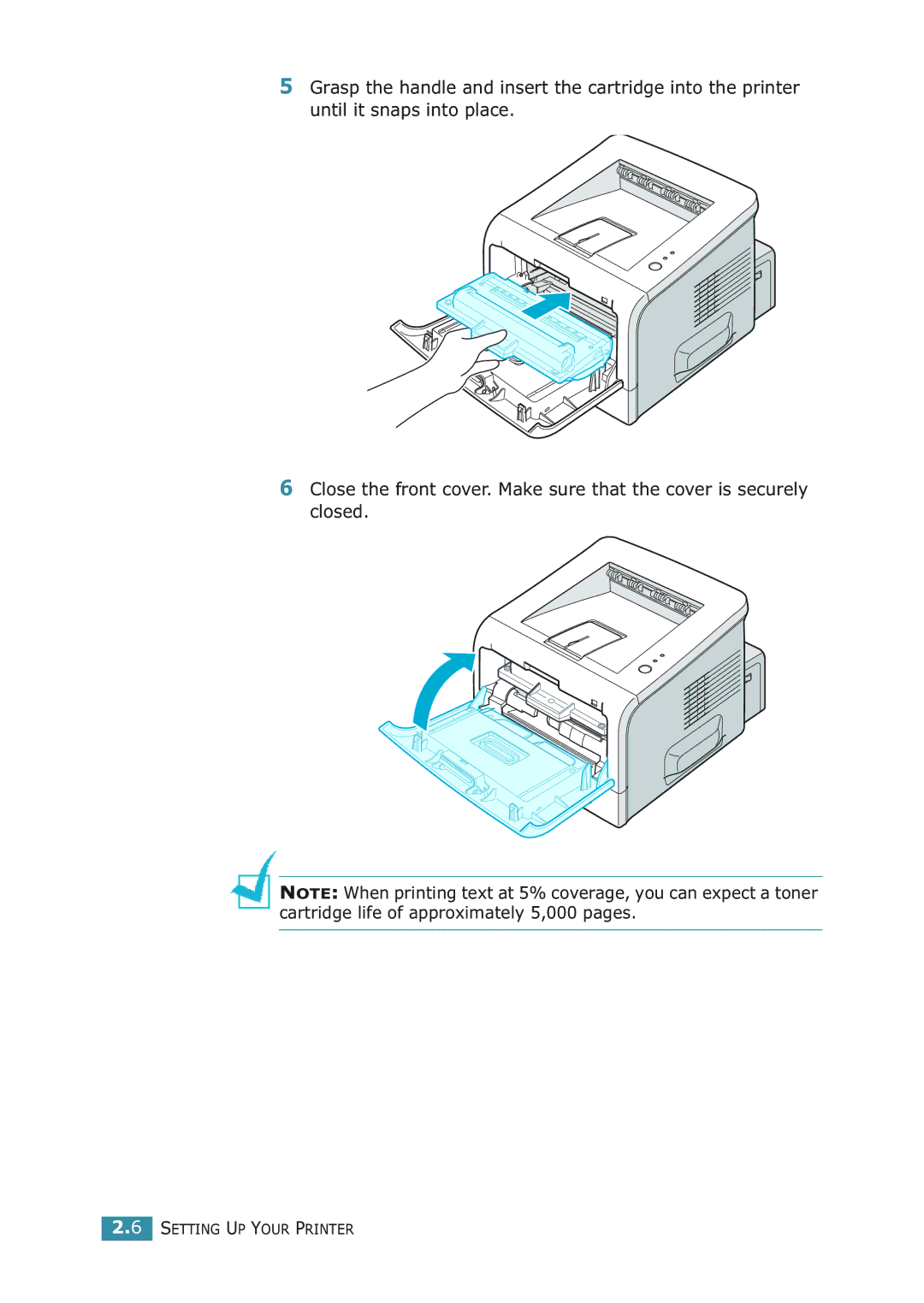 Samsung ML-2251NP manual Setting UP Your Printer 