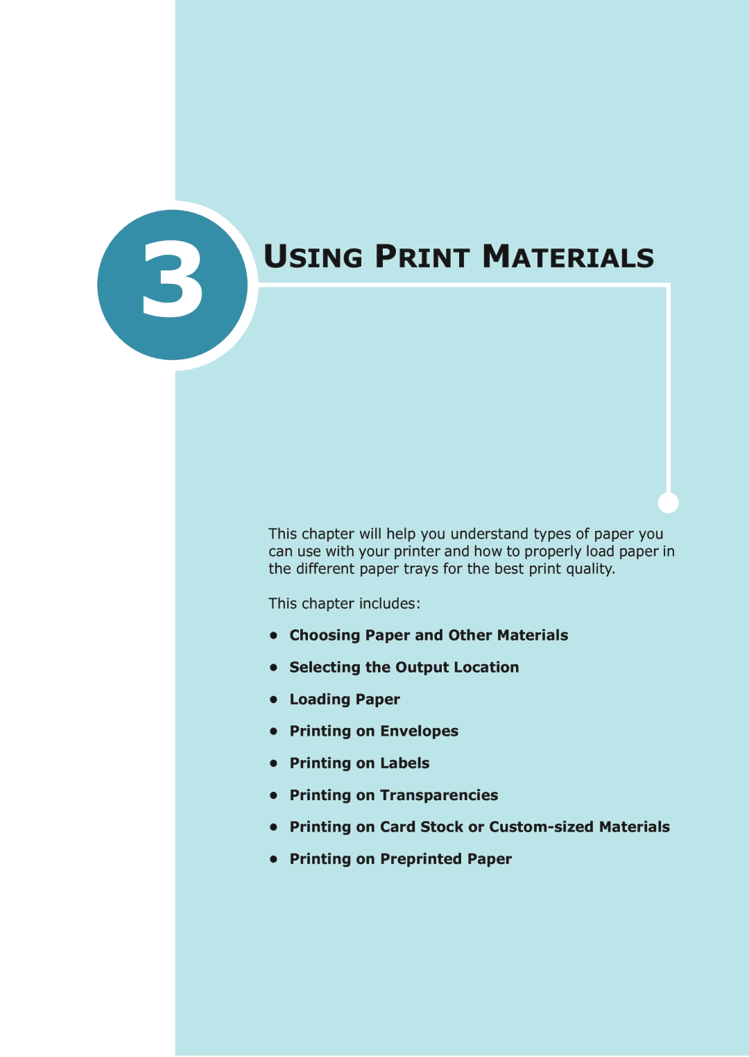 Samsung ML-2251NP manual Using Print Materials 