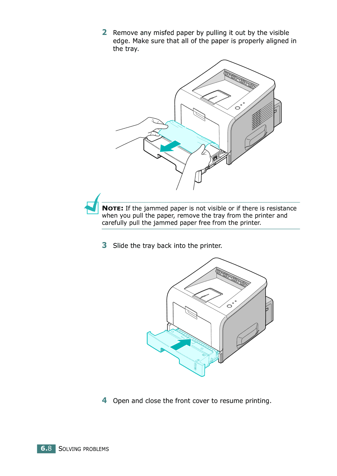 Samsung ML-2250, ML-2252W, ML-2251N manual Solving Problems 