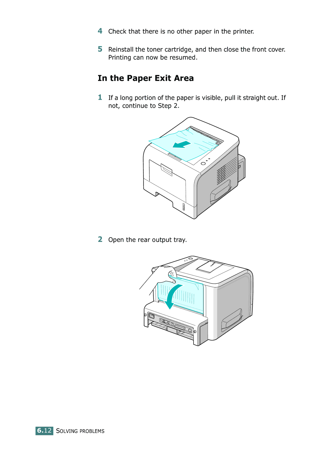 Samsung ML-2252W, ML-2251N, ML-2250 manual Paper Exit Area 