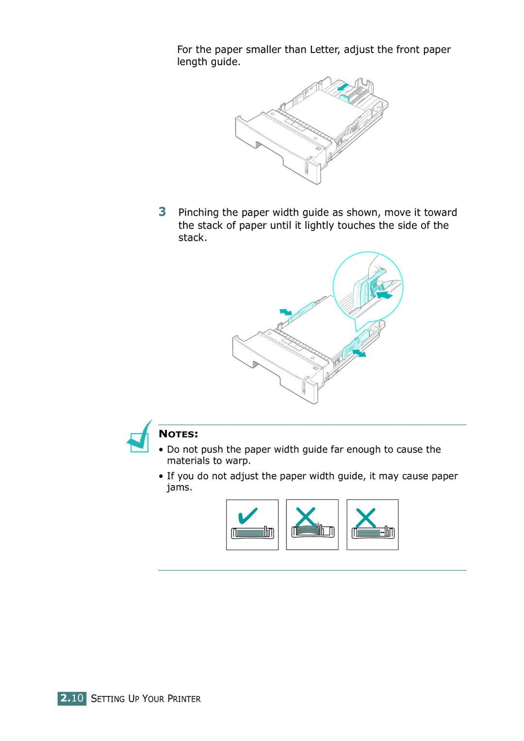 Samsung ML-2251N, ML-2252W, ML-2250 manual Setting UP Your Printer 