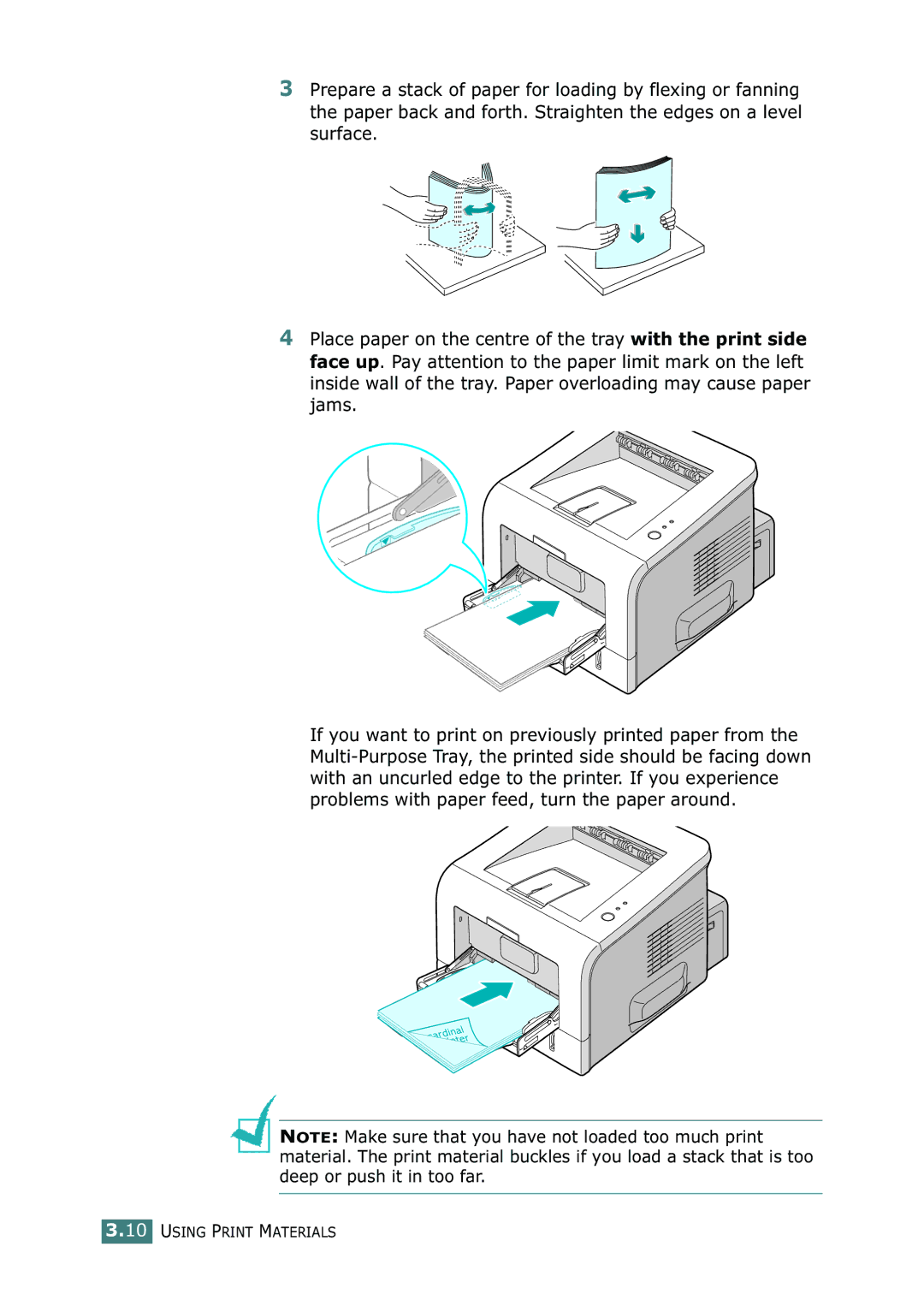 Samsung ML-2251N, ML-2252W, ML-2250 manual Using Print Materials 