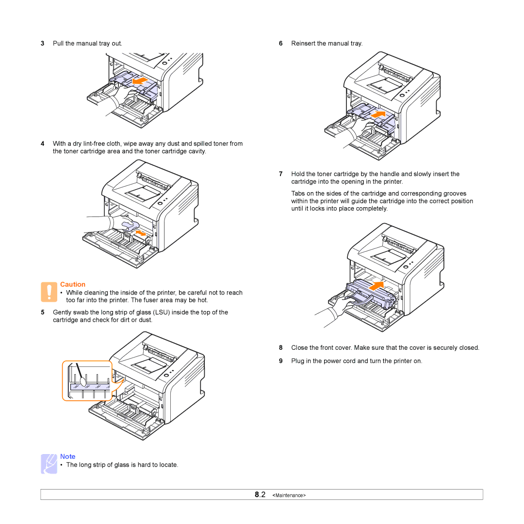 Samsung ML-2570, ML-2510 manual Maintenance 