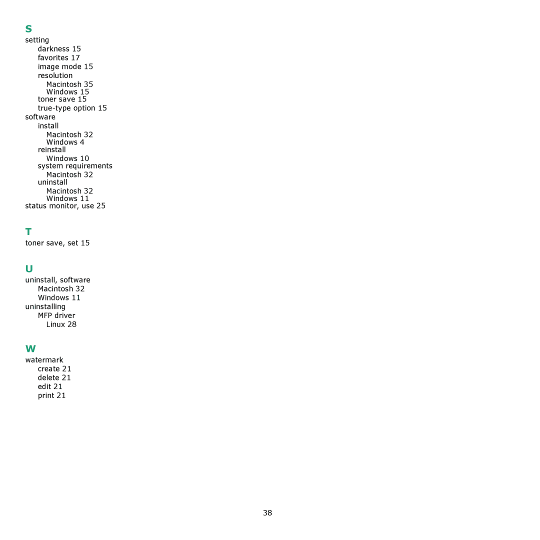 Samsung ML-2510 Series manual Windows 15 toner save 15 true-type option 