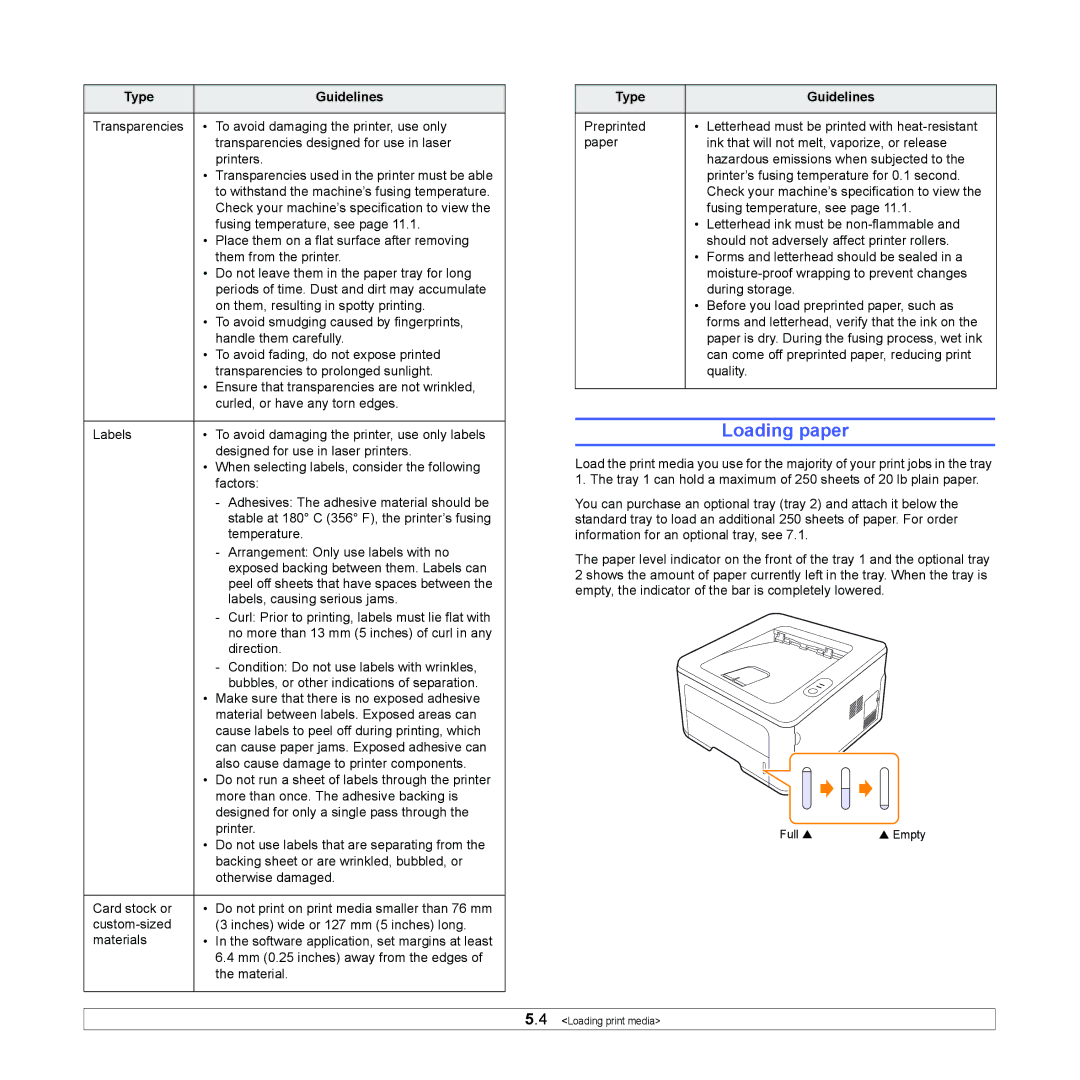 Samsung ML-2850D manual Loading paper 