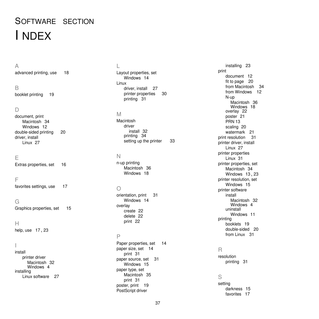 Samsung ML-2850D manual Index 