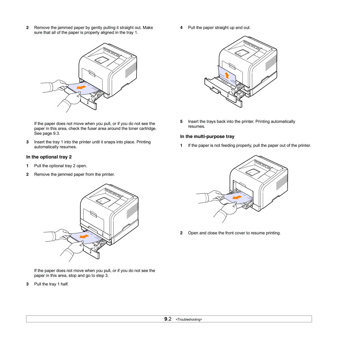 Samsung ML-3050 manual Optional tray, Multi-purpose tray 