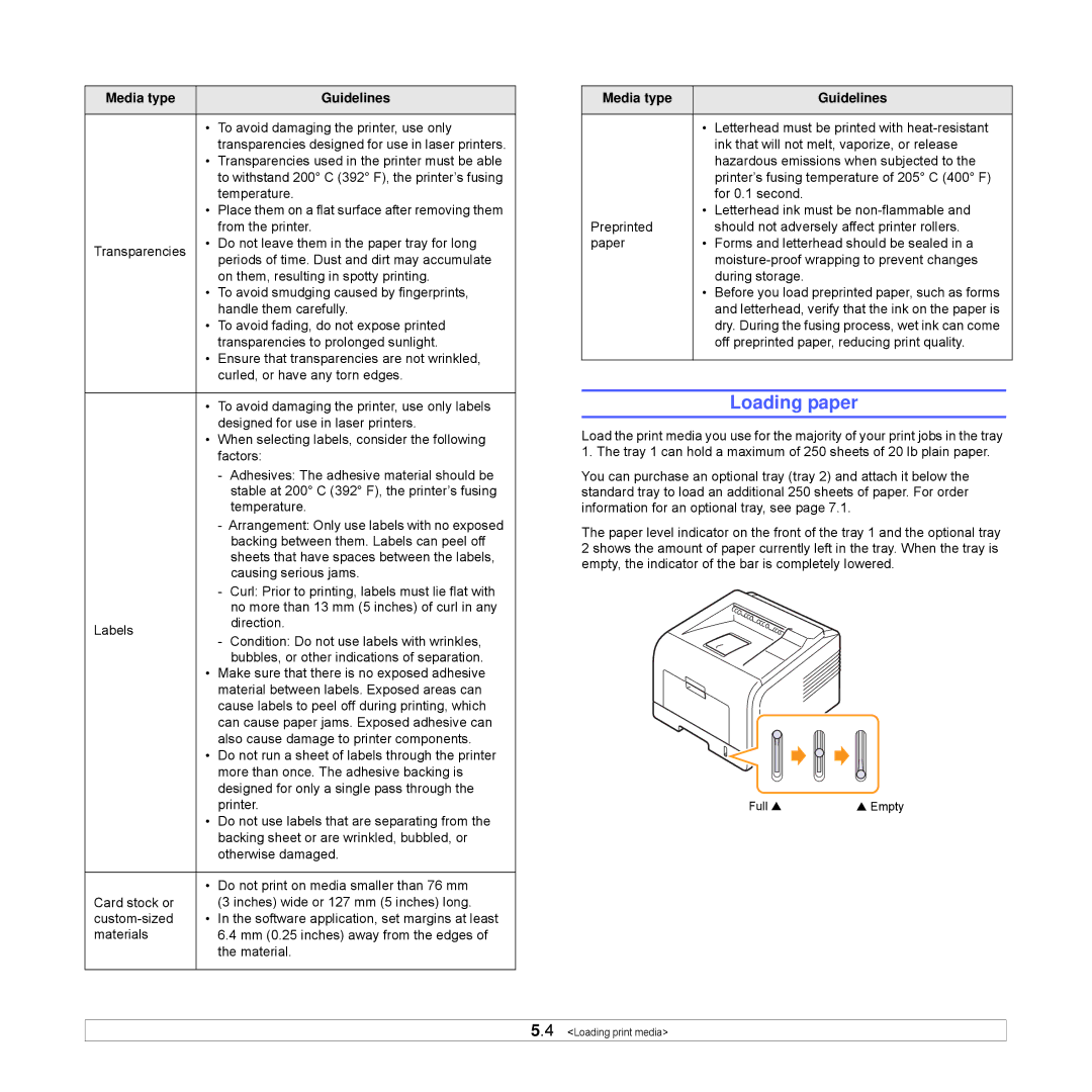 Samsung ML-3051ND manual Loading paper 