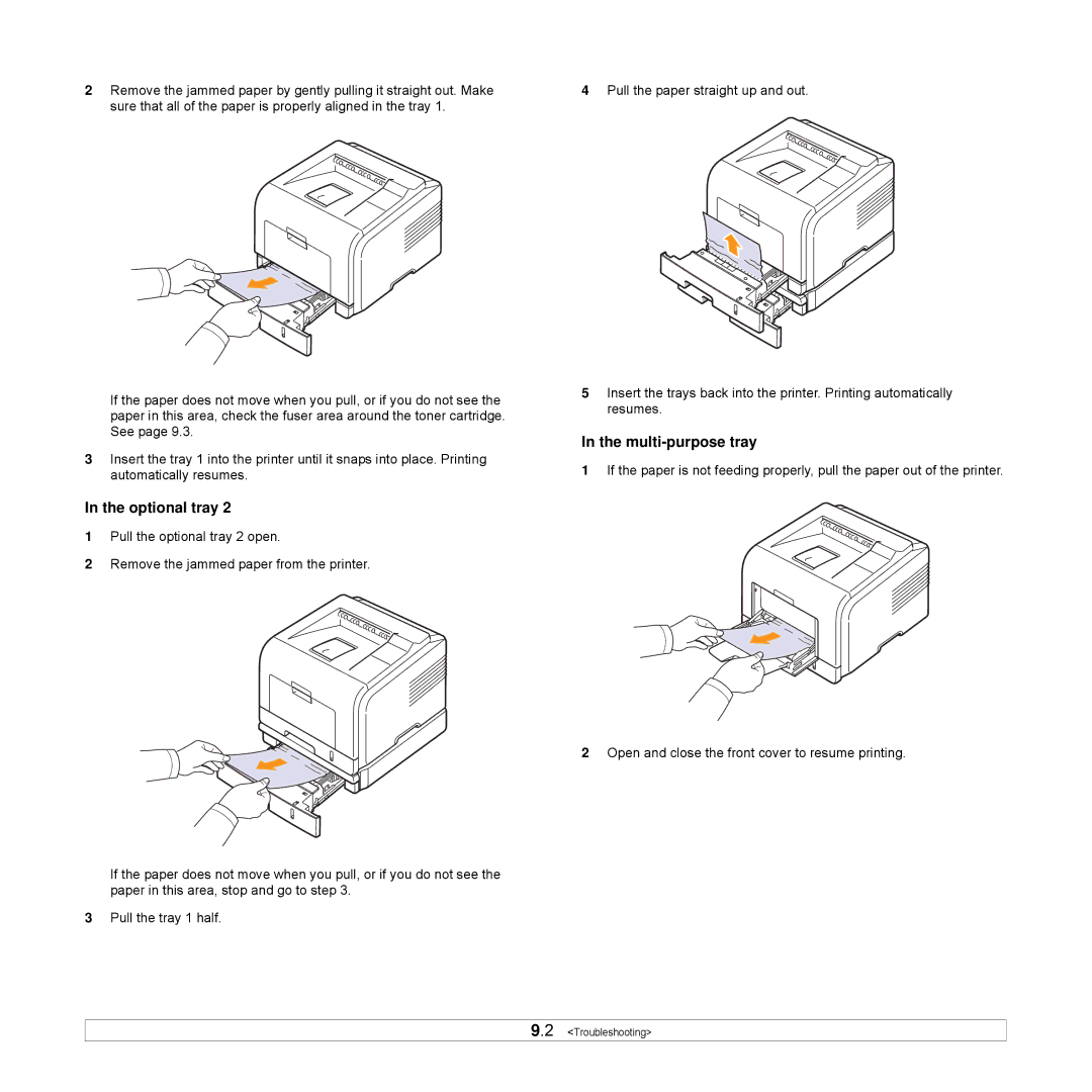 Samsung ML-3051ND manual Optional tray, Multi-purpose tray 