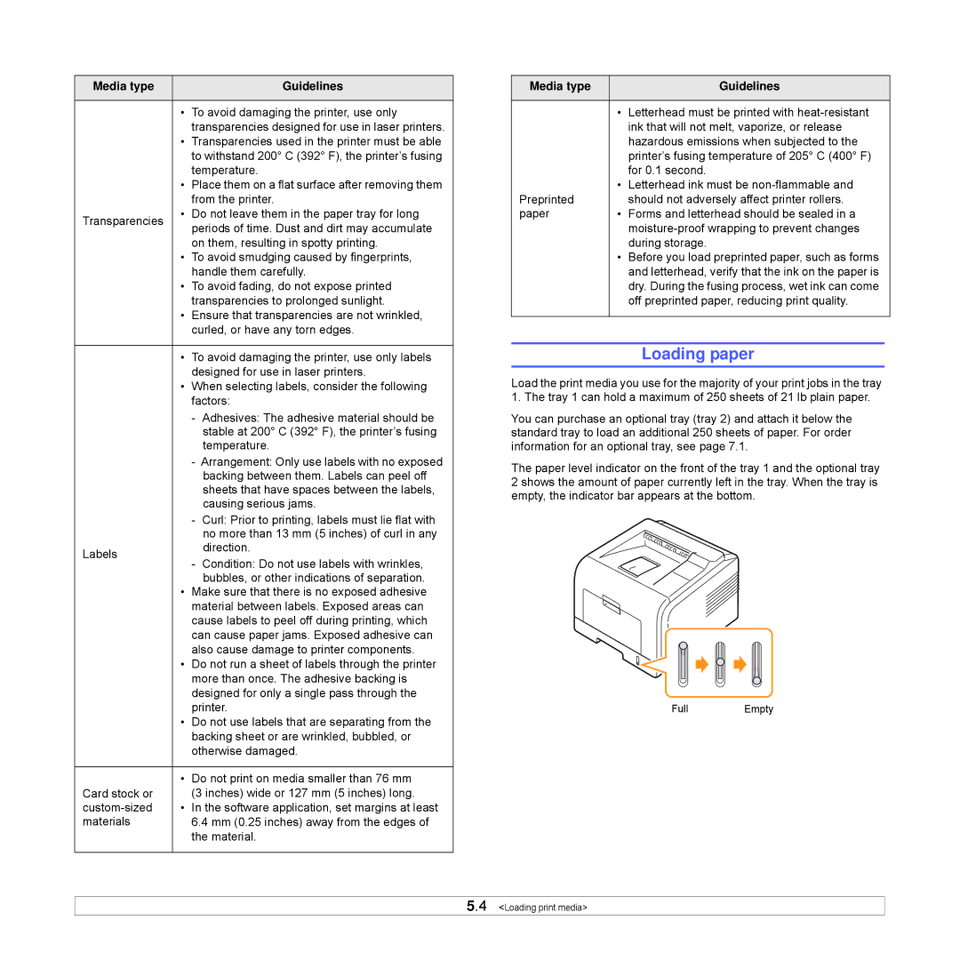 Samsung ML-3470 Series manual Loading paper 