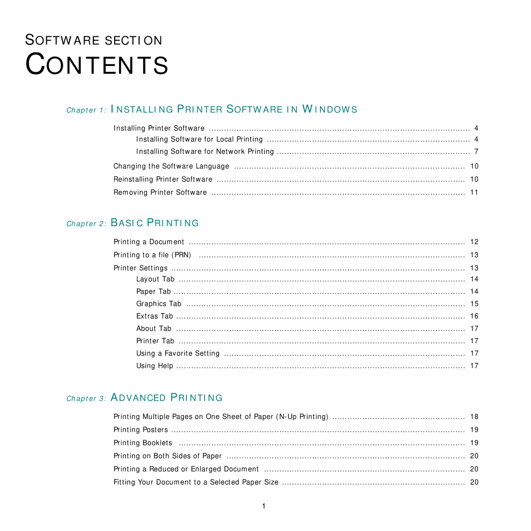 Samsung ML-3470 Series manual Contents 