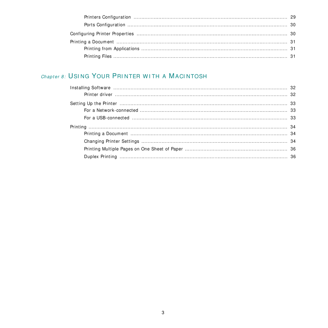 Samsung ML-3470 Series manual Using Your Printer with a Macintosh 