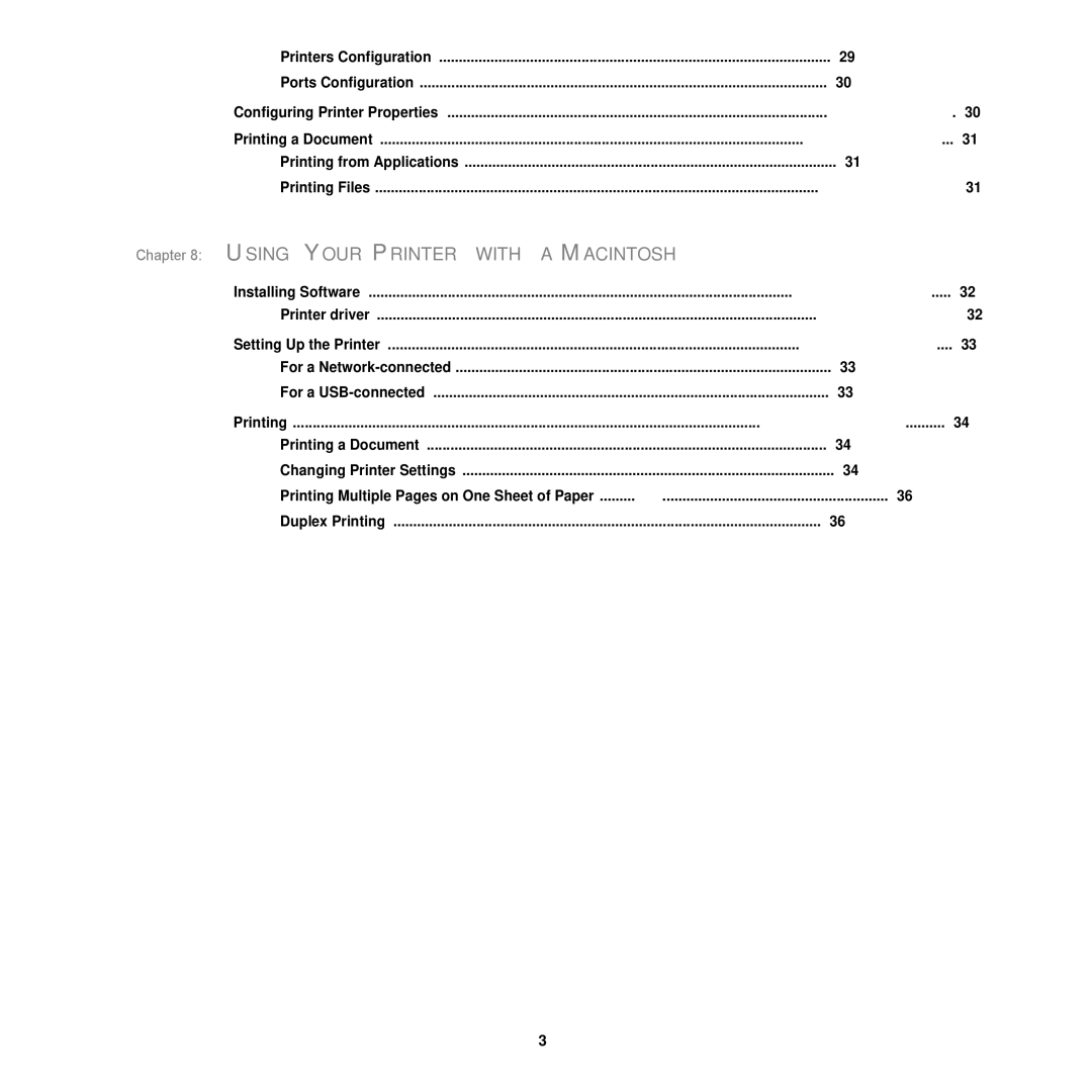 Samsung ML-3470 manual Using Your Printer with a Macintosh 