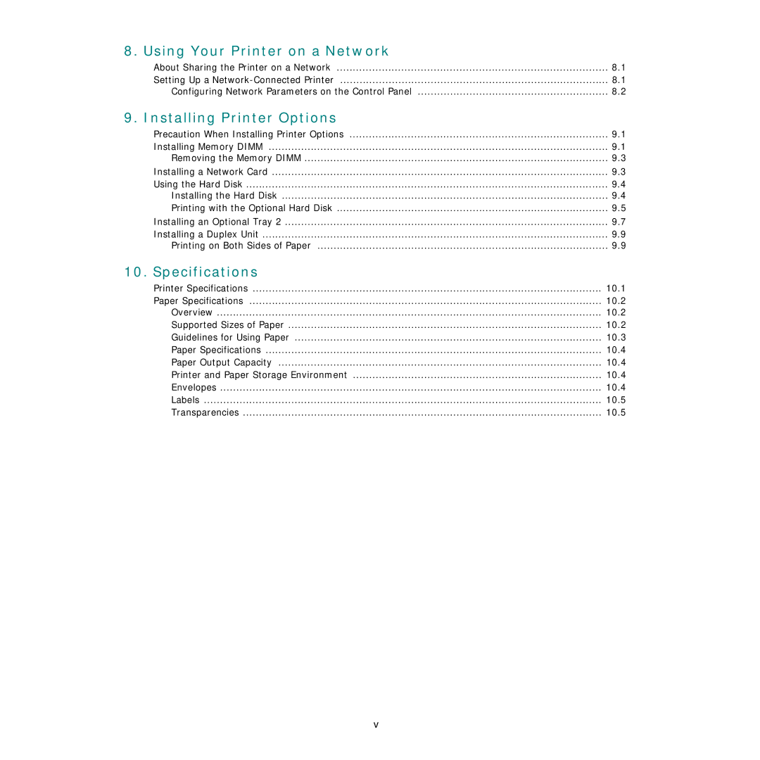 Samsung ML-3560 Series manual Using Your Printer on a Network 