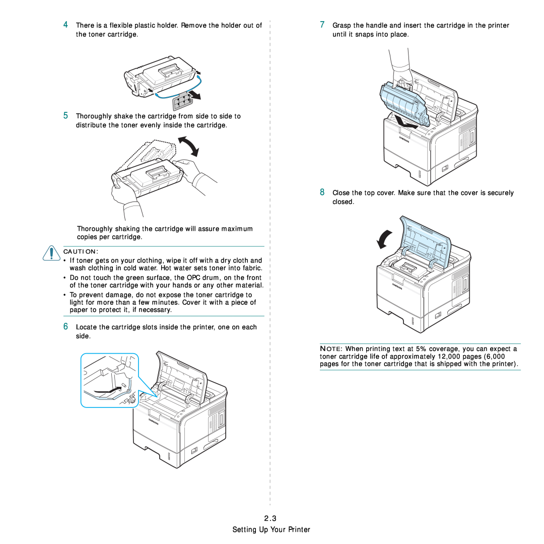 Samsung ML-3560 Series manual Setting Up Your Printer 