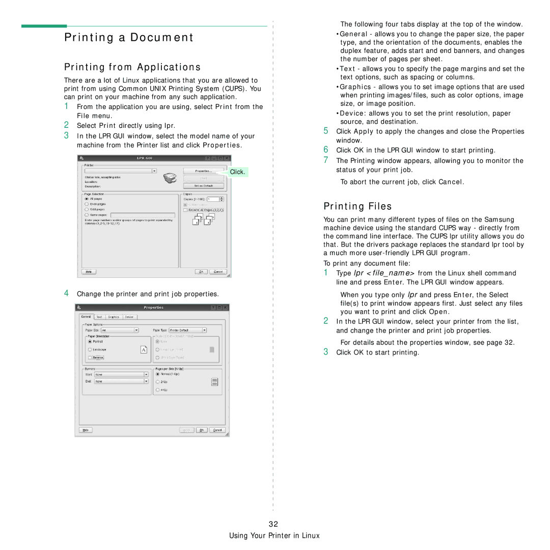 Samsung ML-4050 Series manual Printing from Applications, Printing Files, File menu 