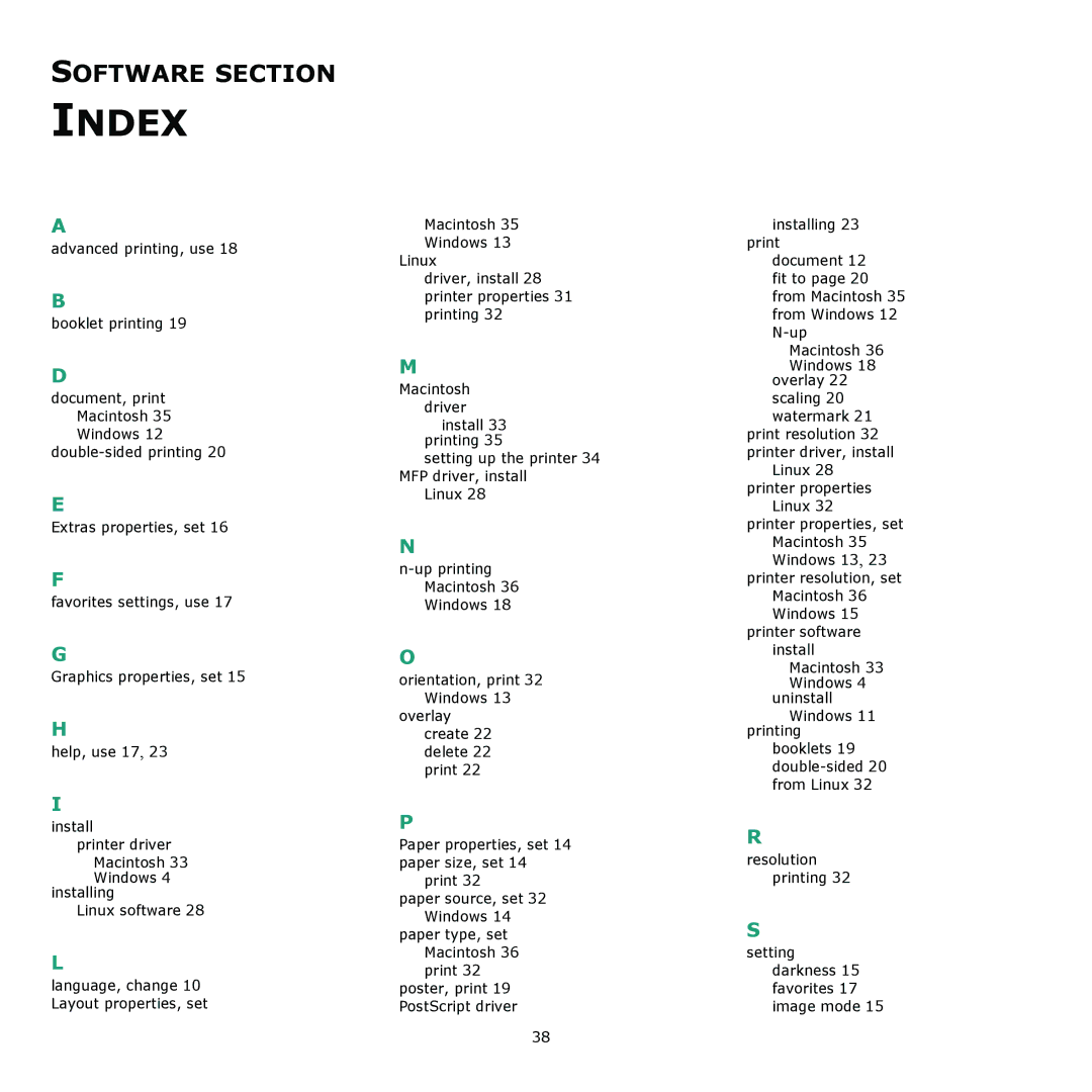 Samsung ML-4050N manual Index 