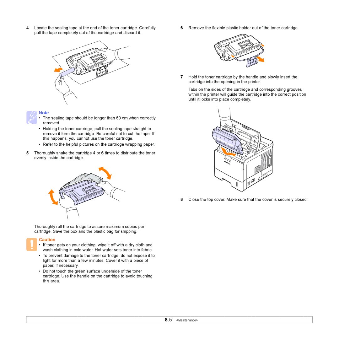 Samsung ML-4050N manual Maintenance 