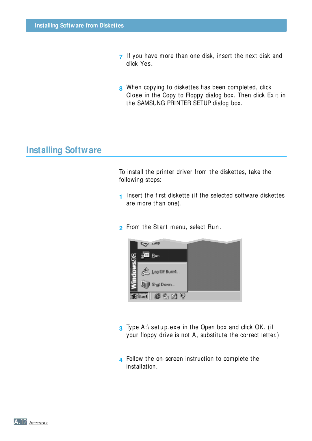 Samsung ML-4500 manual Installing Software 